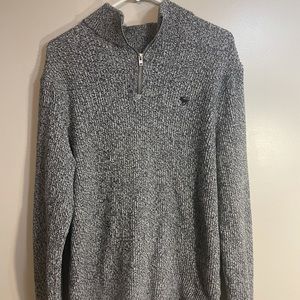 Abercrombie and Fitch Salt and Pepper 1/4 zip